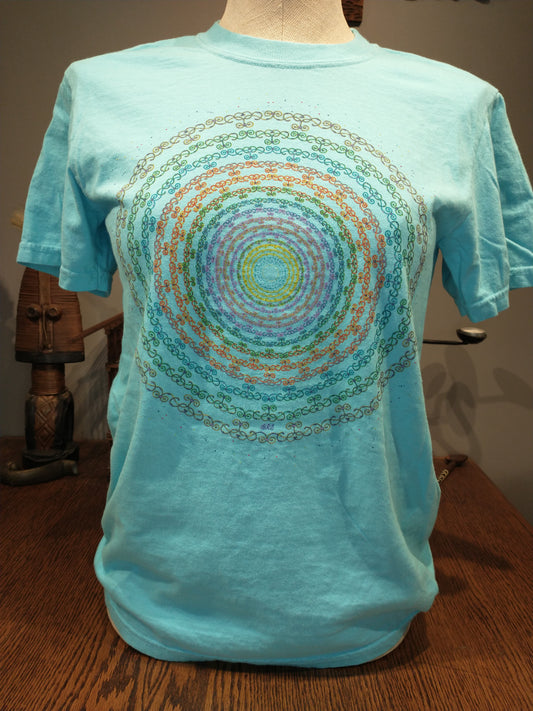 "Sun Dogs" Design Tee by Artist Bridgette Schnider-Comfort Colors Tee, Sky Blue