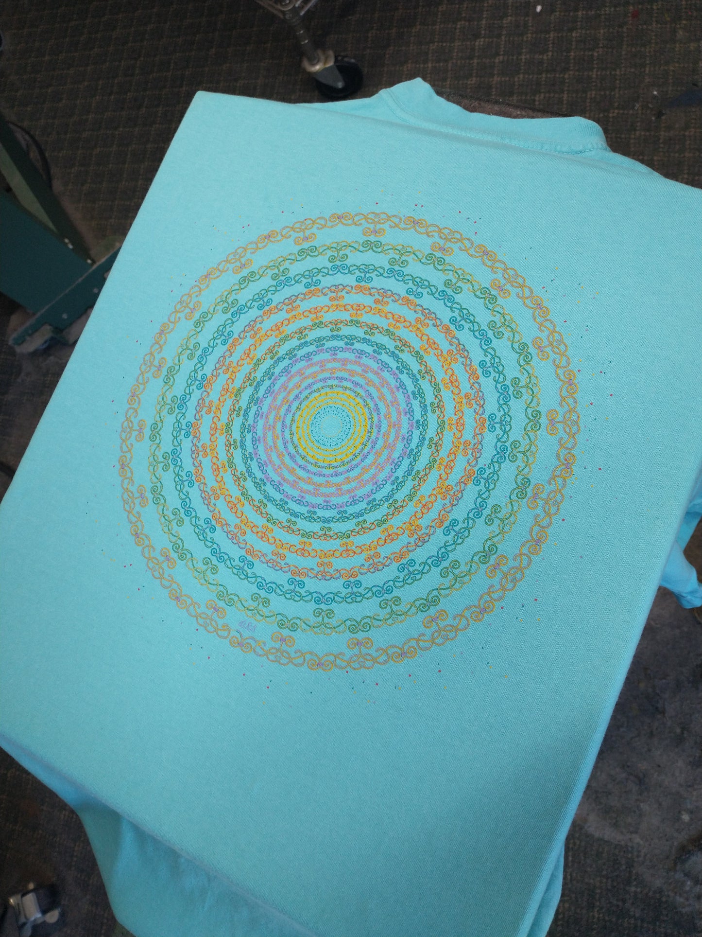 "Sun Dogs" Design Tee by Artist Bridgette Schnider-Comfort Colors Tee, Sky Blue